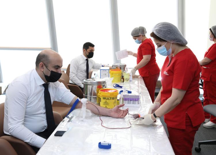 İqtisadiyyat Nazirliyində qanvermə aksiyası keçirilir - FOTO