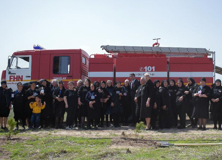 Фонд Возрождения Карабаха и профсоюз сотрудников МЧС провели акцию по посадке деревьев в Зангилане - ФОТО