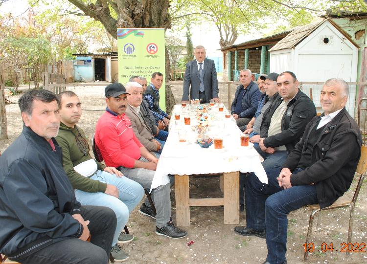 "Füzuli, Tər-tər və Qazax rayonlarında yaşayan mina qurbanlarına və onların ailələrinə kiçik biznesin yaradılması" adlı layihəsini uğurla davam etdirilir 