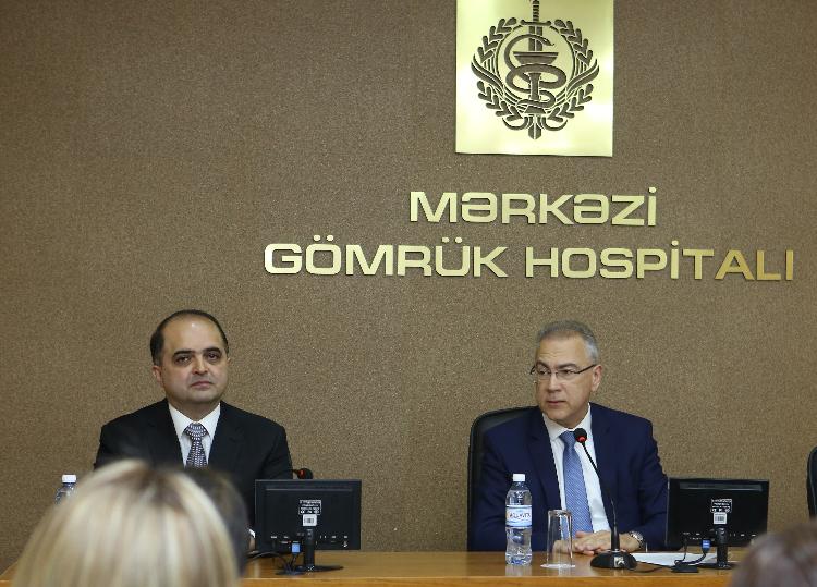 Mərkəzi Gömrük Hospitalında Ümummilli Lider Heydər Əliyevin anadan olmasının 99-cu ildönümünə həsr olunmuş tədbir keçirilib 