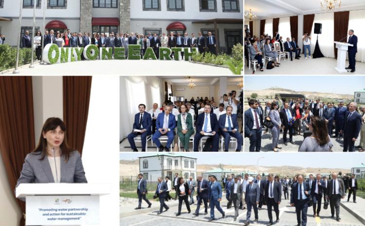 "Ağıllı kənd" yaşayış massivi beynəlxalq su konfransına ev sahibliyi edib 