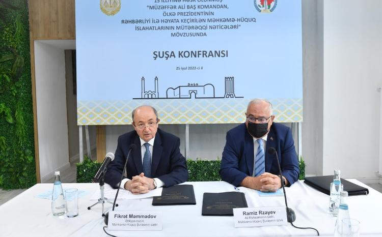 Məhkəmə-hüquq islahatlarına həsr olunan Şuşa konfransı keçirilib 