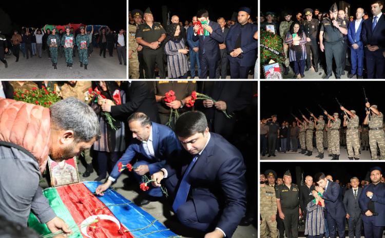 Neftçala rayonunda şəhid Abdullayev Elvin Elçin oğlunun dəfn mərasimi keçirilib 