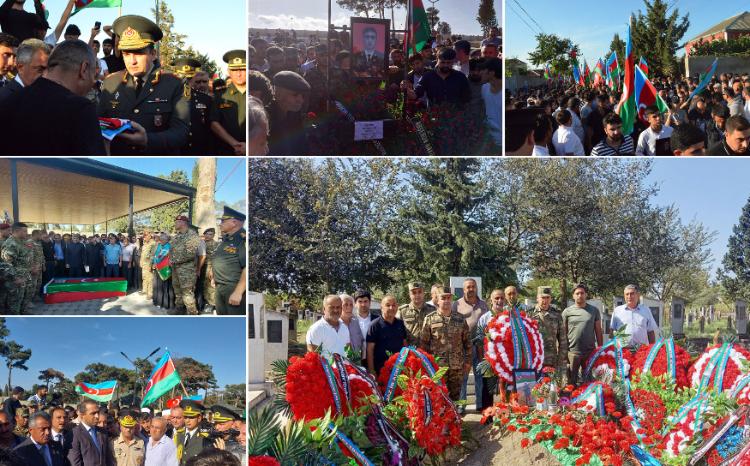 Руководящий состав Министерства обороны принял участие в похоронах шехидов и поминках в память о них 
