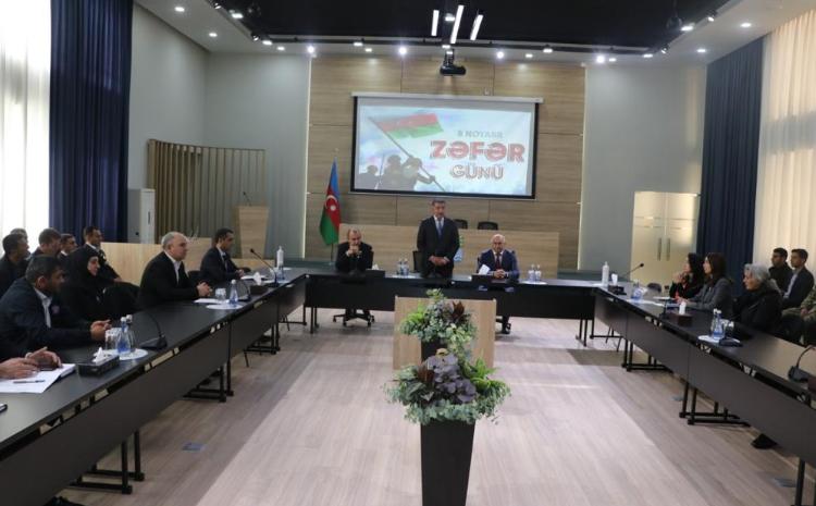 Zəfər Günü ilə bağlı ETSN-də şəhid ailələrinin üzvləri, Vətən müharibəsi iştirakçıları ilə görüş keçirilib 
