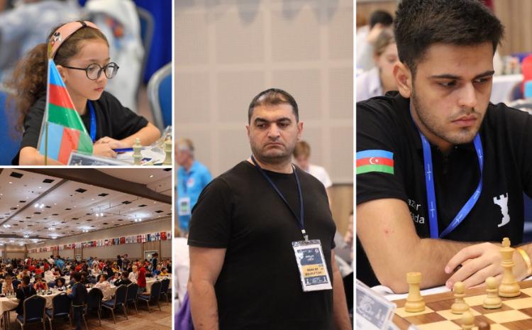 Üç şahmatçımız liderlər qrupunda 
