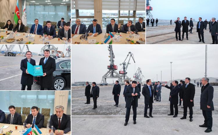 High-level state representatives of Uzbekistan visited the Port of Baku 