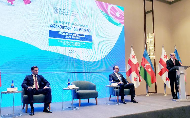 Gürcüstana səfər çərçivəsində Hüquq Forumu keçirilib 