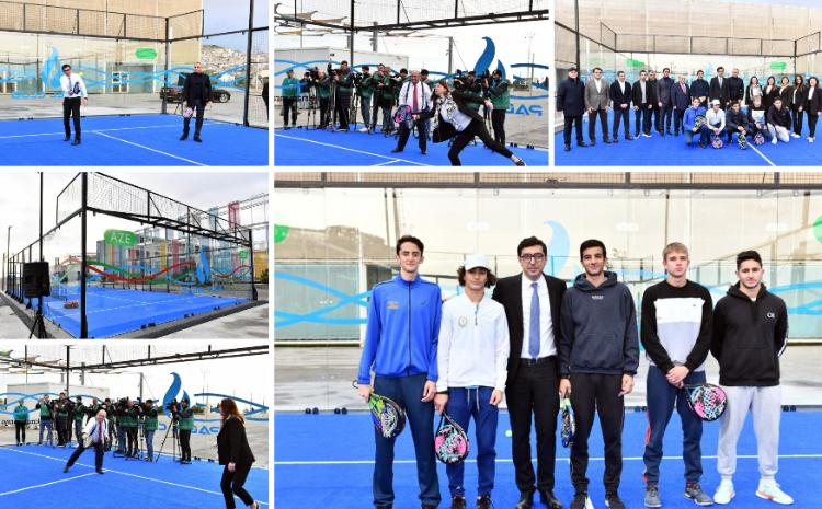 Padel idman meydançasının açılışı olub 