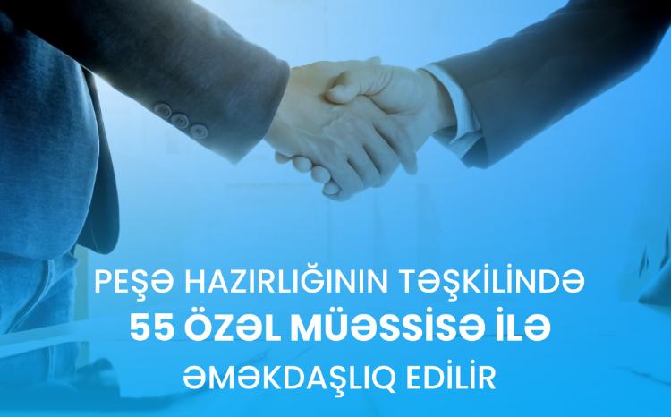 Peşə hazırlığının təşkilində 55 özəl müəssisə ilə əməkdaşlıq edilir 