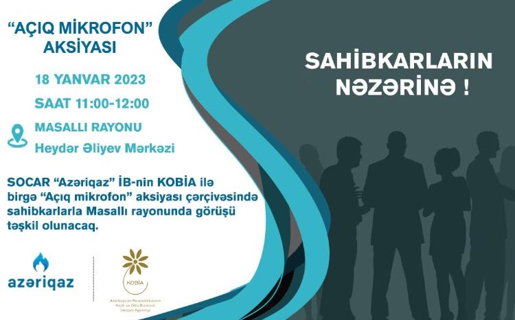 Sahibkarlarla növbəti görüş Masallı rayonunda keçiriləcək 