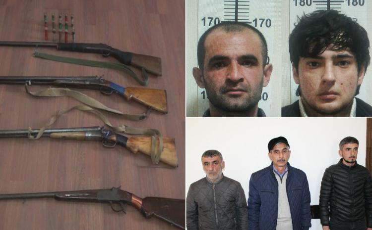 Balakən sakinlərindən 4 tüfəng və narkotik götürülüb 