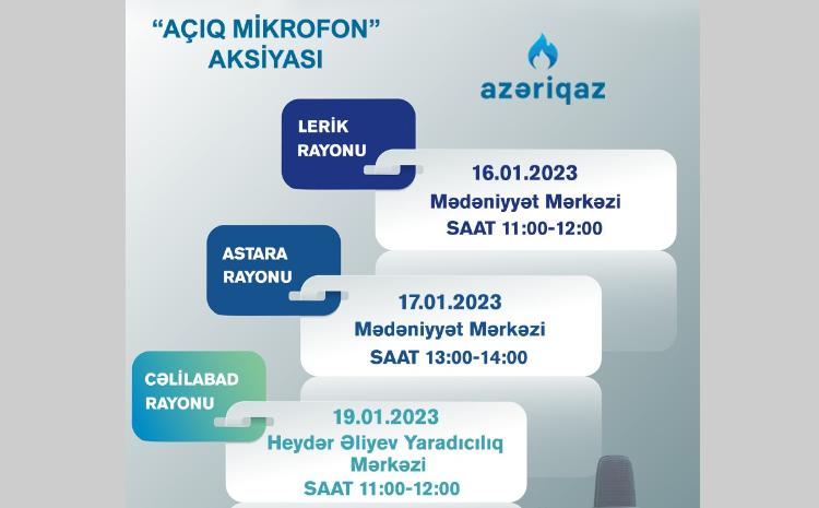SOCAR "Azəriqaz" İstehsalat Birliyinin "Açıq mikrofon" aksiyası davam edir 