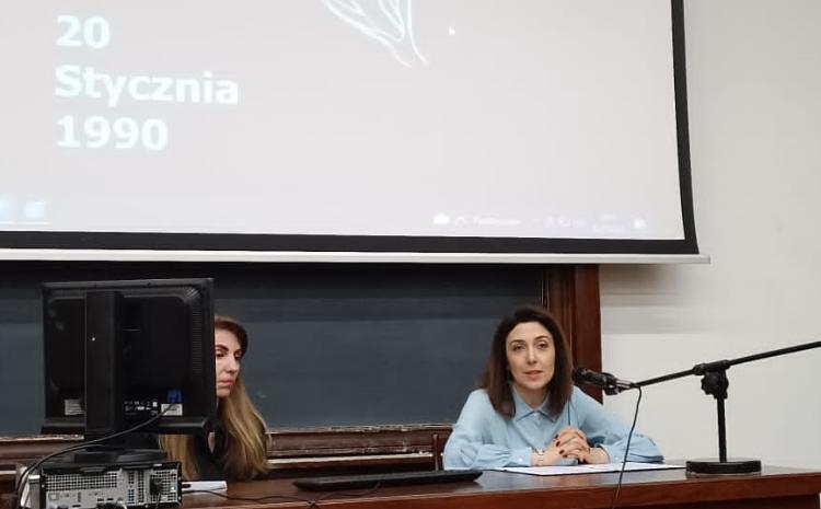 Varşava Universitetində "20 Yanvar" faciəsi  mövzusunda açıq dərs keçirilib 