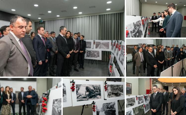 "AzerGold" QSC-də 20 Yanvar hadisələrinin ildönümünə həsr olunmuş fotosərgi təşkil olunub 