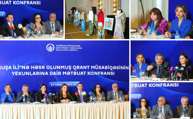 Agentlik "Şuşa İli"nə həsr olunmuş qrant müsabiqəsinin yekunlarına dair mətbuat konfransı keçirib 