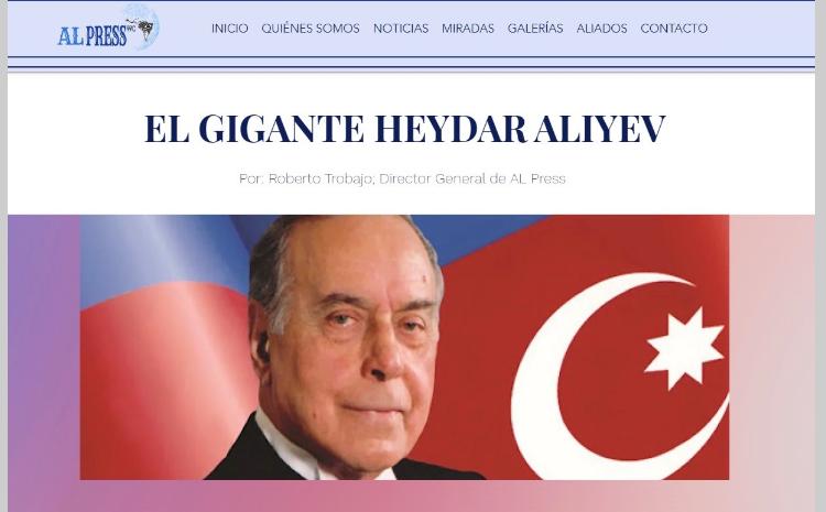 Kolumbiya mətbuatında Ulu öndər Heydər Əliyev haqqında məqalə dərc edilib 