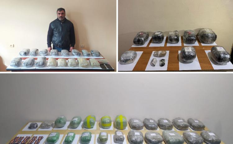 İrandan Azərbaycana 42 kiloqramdan çox narkotik vasitənin keçirilməsinin qarşısı alınıb 