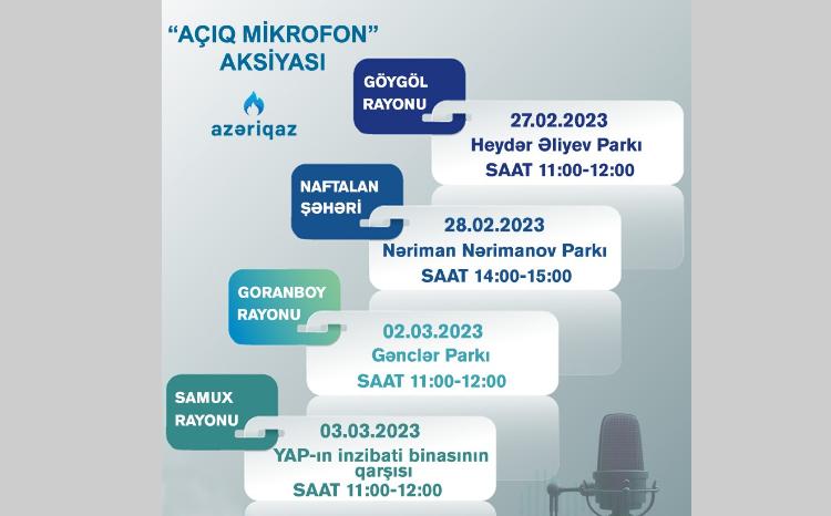SOCAR "Azəriqaz" İB-nin "Açıq mikrofon" aksiyası davam edir 