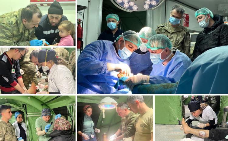 Experienced medical personnel of the Azerbaijan Army continue their activities in Kahramanmarash 