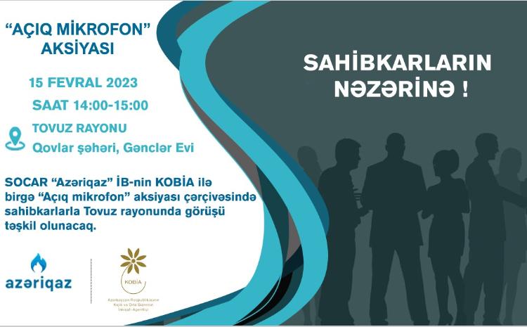 Sahibkarlarla növbəti görüş Tovuz rayonunda keçiriləcək 