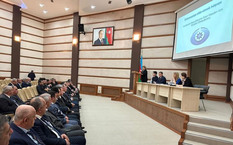 İnformasiya əldə etmək hüququna həsr edilmiş növbəti maarifləndirmə tədbirləri Masallıda və Lənkəranda keçirilib 