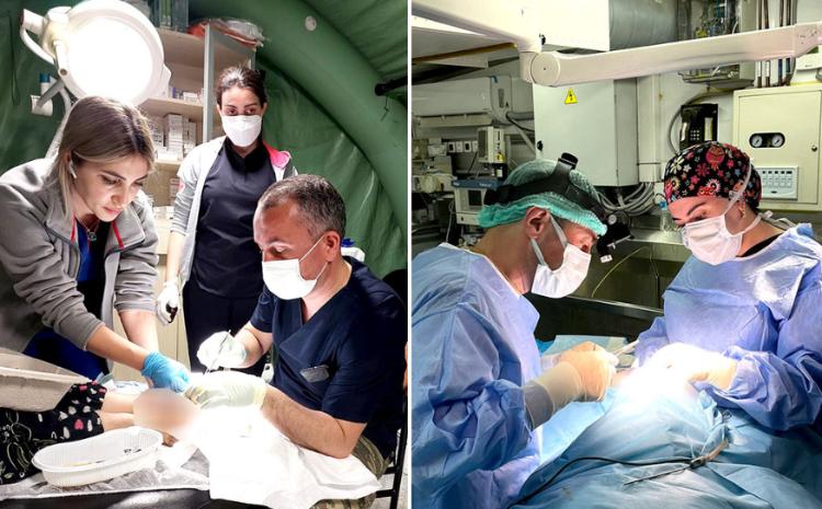 Азербайджанские военные врачи продолжают оказывать медицинскую помощь пострадавшим в Кахраманмараше 