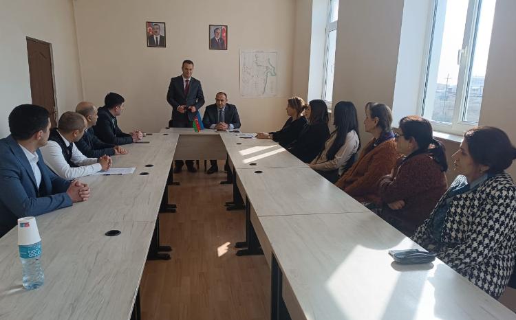 Neftçalada "Azərbaycanın iqtisadi inkişaf strategiyasında Heydər Əliyev irsi" mövzusunda görüş keçirilib 