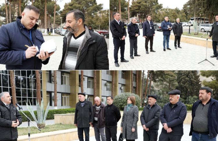 Şirvan şəhərinin abonentlərinin müraciətlərini RQİİ-nin rəhbər şəxsləri qeydiyyata aldılar - VİDEO