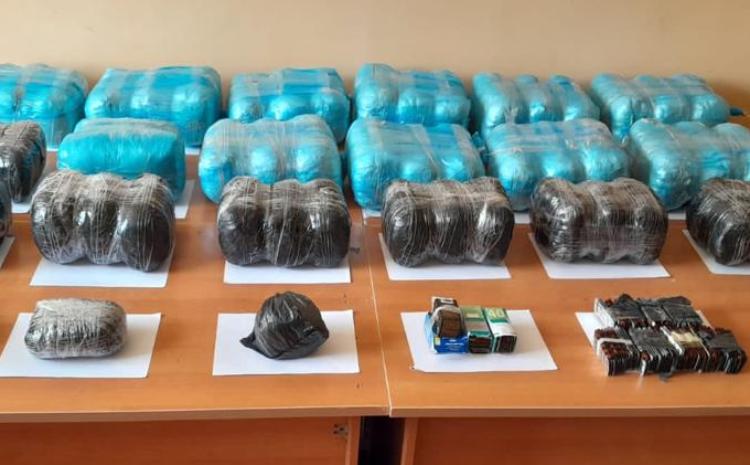 Çəkisi 61 kiloqram 810 qram narkotik vasitə aşkar olunaraq götürülmüşdür 