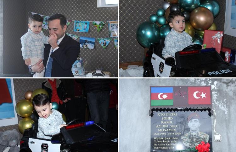 Vətən müharibəsi şəhidinin övladının ad günü qeyd olunub 