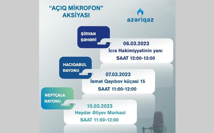 SOCAR "Azəriqaz" İB-nin "Açıq mikrofon" aksiyası davam edir 