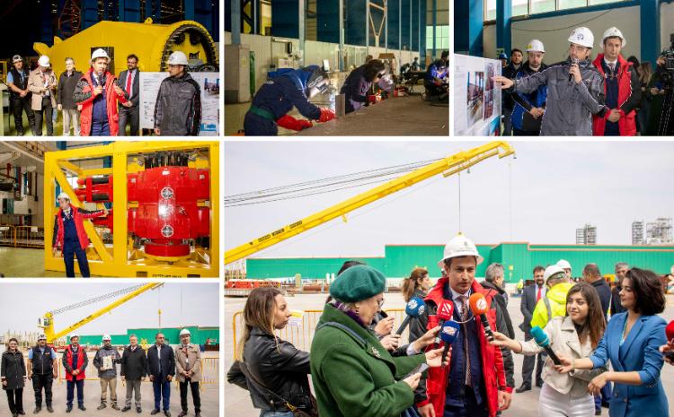 В Азербайджане впервые произведен кран для морских стационарных платформ 