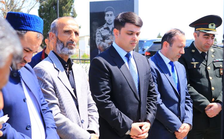 Şəhid hərbi qulluqçu Kamran Hüseynovun 40 mərasimi qeyd olunub 