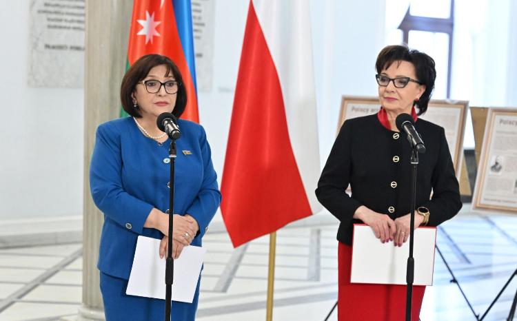 Milli Majlis Chair Sahiba Gafarova at the Opening of the Polish Heritage Germs in Azerbaijan Exhibition 