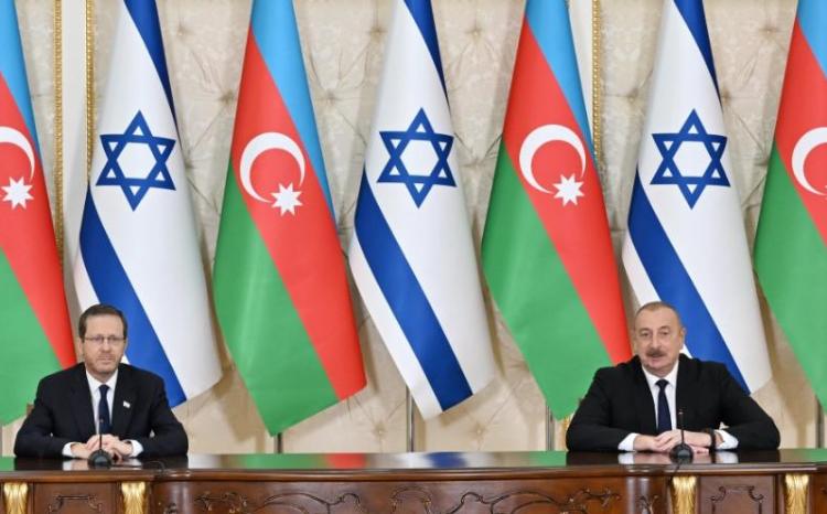 Azərbaycan və İsrail prezidentləri mətbuata bəyanatlarla çıxış ediblər 