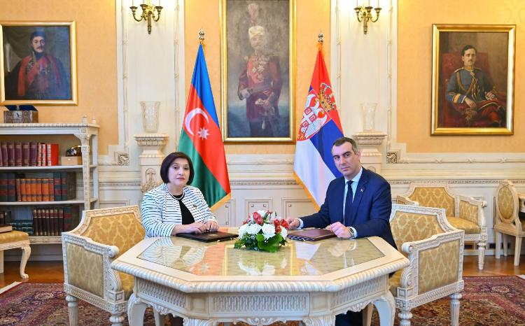 Azerbaijani, Serbian Parliaments Ink a Memorandum of Understanding 