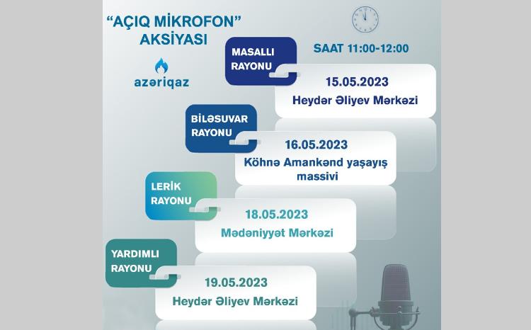SOCAR "Azəriqaz" İB-nin "Açıq mikrofon" aksiyası davam edir 