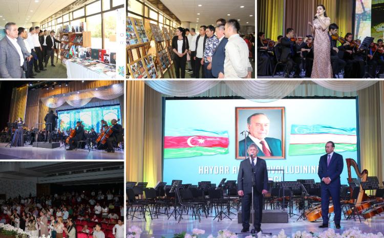 Özbəkistanda Ulu Öndər Heydər Əliyevin 100 illiyi ilə bağlı böyük konsert keçirilib 