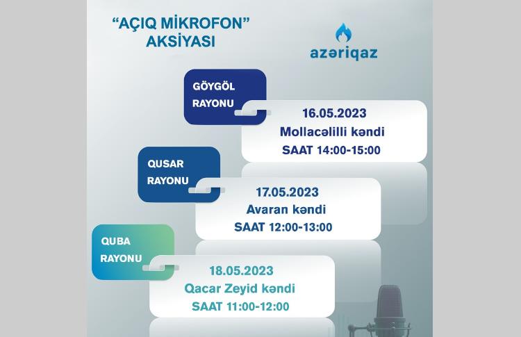SOCAR "Azəriqaz" İB-nin "Açıq mikrofon" aksiyası davam edir 