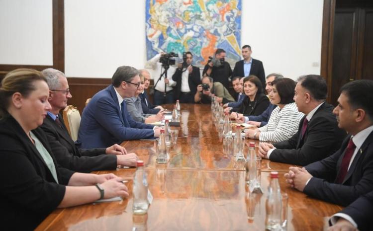 Milli Majlis Speaker Sahiba Gafarova, Serbian President Aleksandar Vučić Meet 