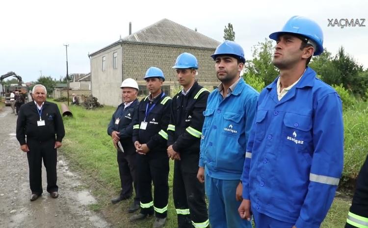 Xaçmaz və Quba rayonlarında davam edən qazlaşma işləri yoxlanıldı, bir qrup əməkdaş təltif olundu - VİDEO