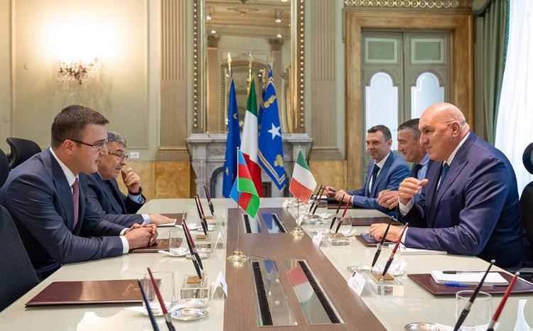 Заместитель министра обороны Азербайджана встретился с министром обороны Италии 