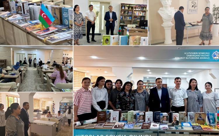 A.Puşkin adına Səmərqənd mərkəzi kitabxanasına Azərbaycana dair zəngin kitab kolleksiyası hədiyyə edilib 
