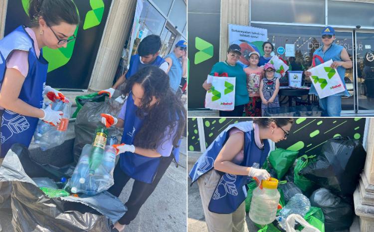 "Tullantıları ekoçantaya dəyiş" aksiyası bu dəfə Mərdəkanda keçirilib 