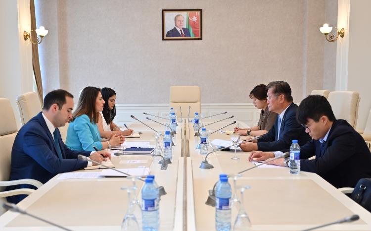 Sevinc Fətəliyeva Koreya Respublikası xarici işlər nazirinin xüsusi nümayəndəsi ilə görüşüb 