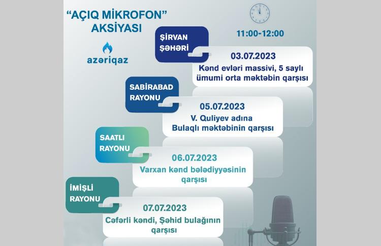 SOCAR "Azəriqaz" İB-nin "Açıq mikrofon" aksiyaları davam edir 