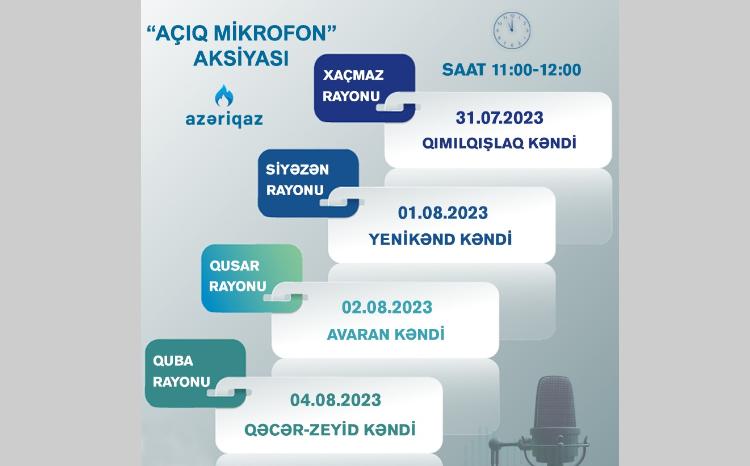 SOCAR "Azəriqaz" İstehsalat Birliyinin "Açıq mikrofon" aksiyası davam edir 