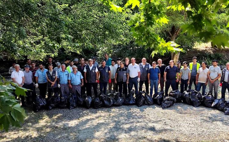 Ümumrespublika təmizlik aksiyaları çərçivəsində Lənkərançay və Qoşqarçayın sahili tullantılardan təmizlənib 