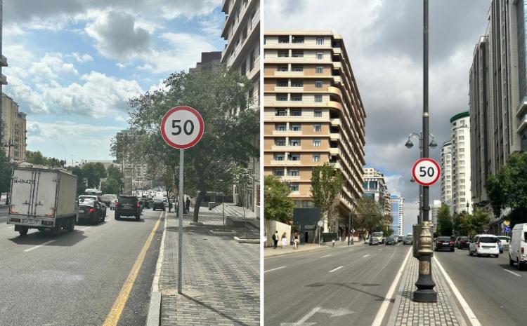 Daha iki küçədə sürət həddi endirilib 